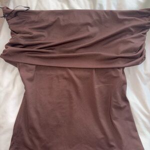 H&M Brown Off-Shoulder Tank Top